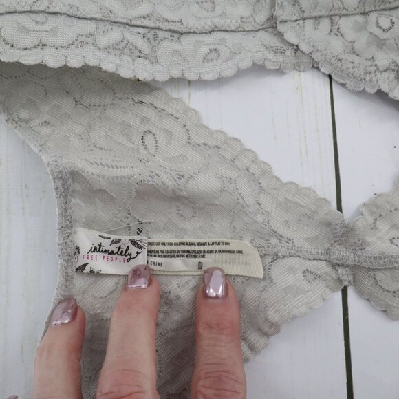 Free People Express Lace Racerback Bralette Set Of 3 Small Dainty Fairy Grunge - Picture 12 of 16